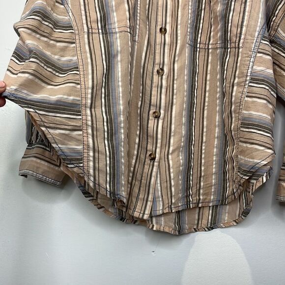 BDG Urban Outfitters Bell Button-Down Shirt  Striped Oversized Long Sleeve (XS) - Picture 11 of 16